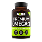 Premium Omega-3 MyNatoo formato 120 perle, integratore di Omega-3 in forma trigliceride con EPA e DHA ad alta concentrazione