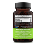 Retro barattolo Premium Omega-3 MyNatoo 60 perle con tabella nutrizionale e indicazioni di assunzione