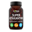Super Astaxanthin 12 mg Natoo Essentials astaxantina alto dosaggio in oleoresina 60 perle softgel flacone frontale