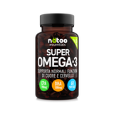 Super Omega-3 Nätoo 60 softgel in forma trigliceride, 700 mg EPA e 500 mg DHA per dose