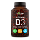 Integratore Vitamina D3 2000 UI Nätoo 180 perle in perle softgel per supporto di ossa, muscoli e difese immunitarie