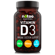 Integratore Vitamina D3 4000 UI Nätoo 90 perle in perle softgel ad alto dosaggio per ossa, muscoli e sistema immunitario