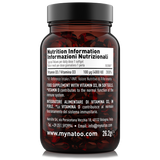 Etichetta posteriore integratore Vitamina D3 4000 UI Nätoo 90 perle con tabella nutrizionale e valori di riferimento