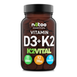 Barattolo di Vitamina D3 + K2 con K2VITAL DELTA Natoo – vista frontale