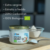 Coconut Oil - Biologico, Extra Vergine (300ml) - nätoo