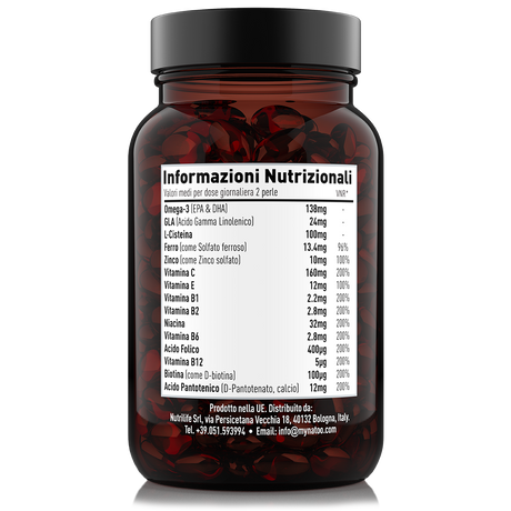 Tabella nutrizionale integratore per capelli Hair Natoo