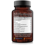 Etichetta laterale sinistra Nätoo Diet Boost con tabella nutrizionale completa: arancia amara, caffeina, coleus, tè verde, Paradoxine®, Cocoabuterol®, Bacopin®, Bioperine®