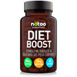 Barattolo in vetro Nätoo Diet Boost Essentials – formula termogenica con caffeina 200mg, sinefrina 30mg e 8 ingredienti attivi, 60 capsule vegetali, vista frontale